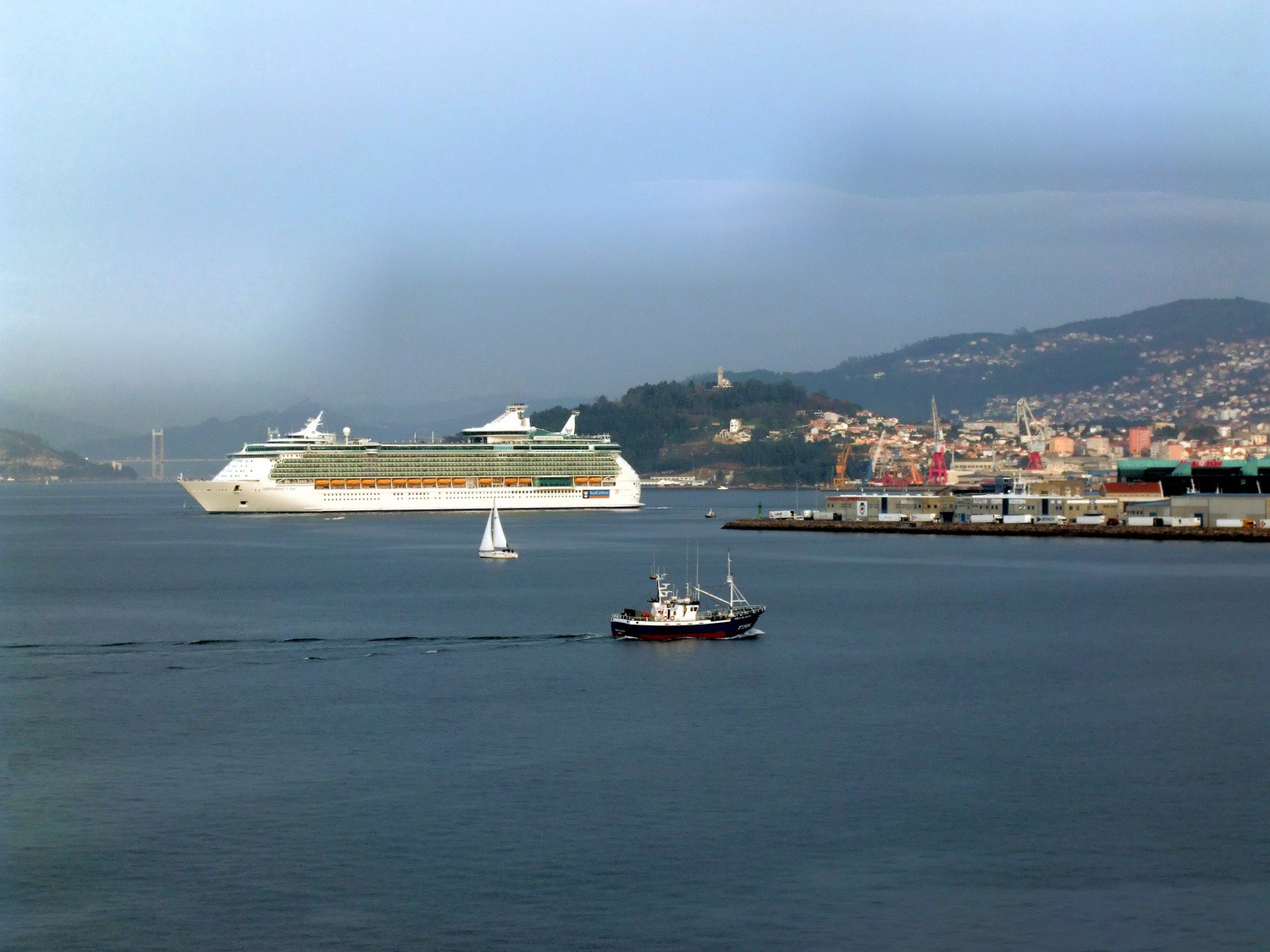 A little bit more comfortable vessel in the port of Vigo, but fur sure much more expensive!